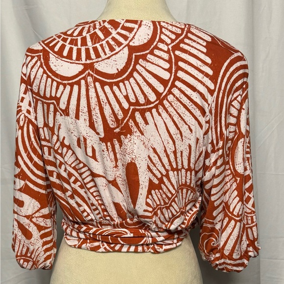 Anthropologie Bodhi Faux Wrap Cropped Top - Picture 7 of 10